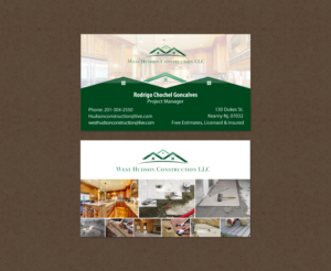Visitenkarten-Design von chandrayaan.creative für West Hudson Construction LLC | Design: #12948673