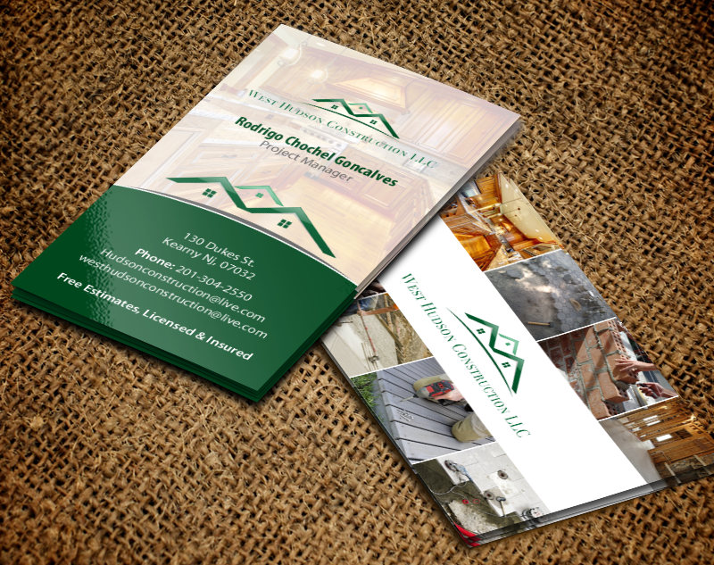Business Card Design by chandrayaan.creative for West Hudson Construction LLC | Design #12948769