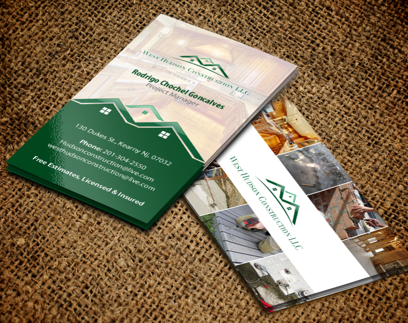 Business Card Design by chandrayaan.creative for West Hudson Construction LLC | Design #12948771