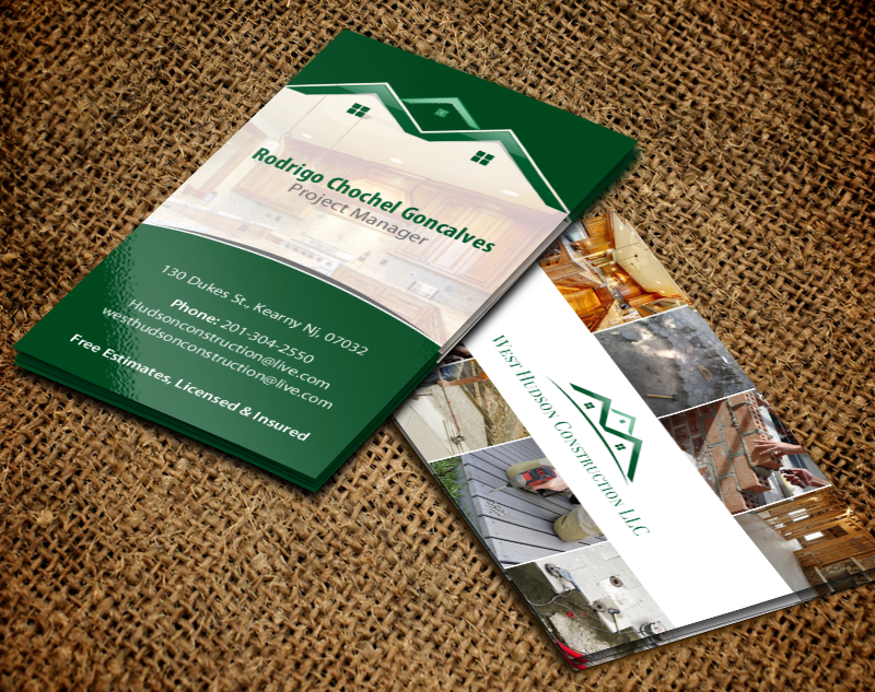Business Card Design by chandrayaan.creative for West Hudson Construction LLC | Design #12948772