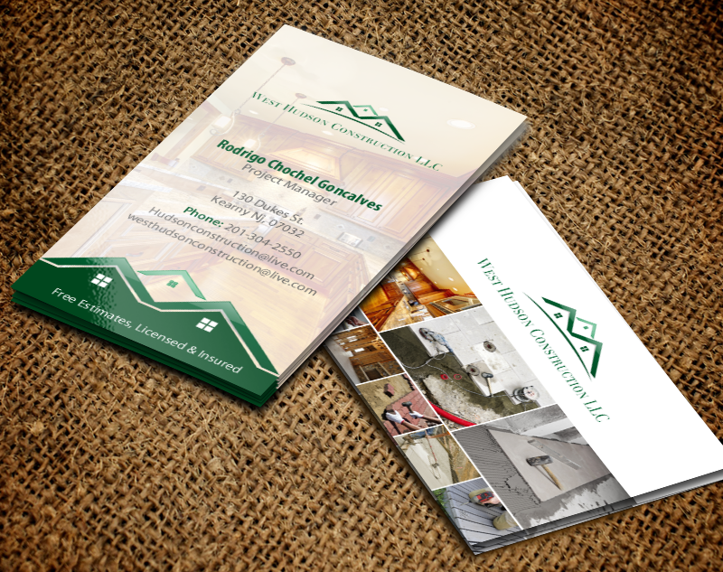 Business Card Design by chandrayaan.creative for West Hudson Construction LLC | Design #12948773
