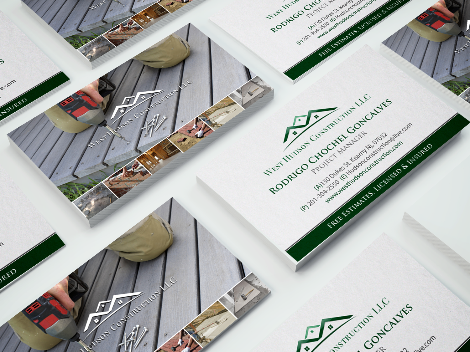 Business Card Design by chandrayaan.creative for West Hudson Construction LLC | Design #12955318