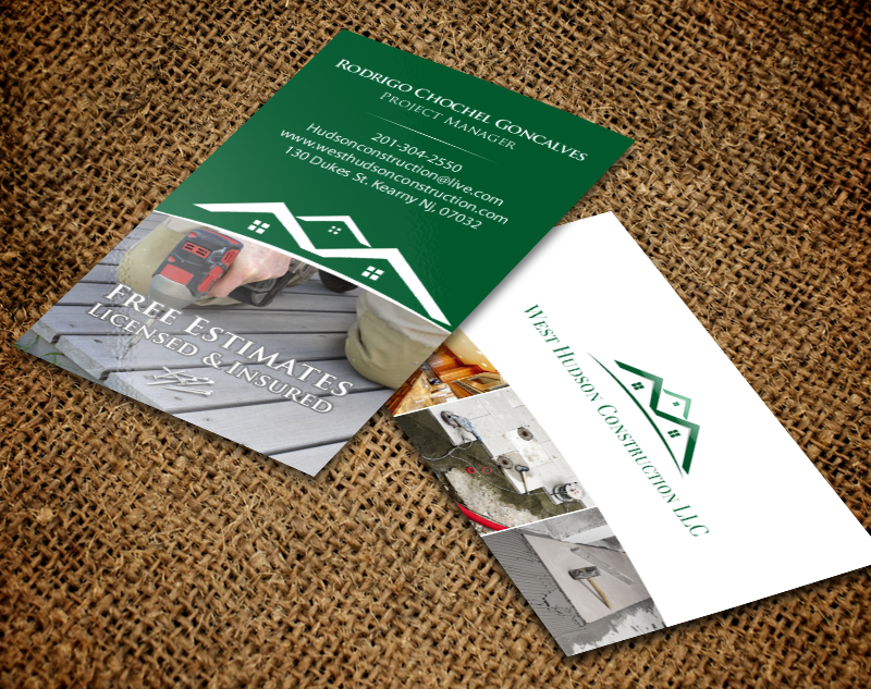 Business Card Design by chandrayaan.creative for West Hudson Construction LLC | Design #12955323