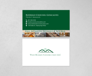 Business Card Design by chandrayaan.creative for West Hudson Construction LLC | Design: #12957461