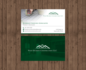 Business Card Design by chandrayaan.creative for West Hudson Construction LLC | Design: #12957462