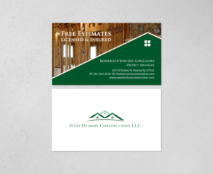 Business Card Design by chandrayaan.creative for West Hudson Construction LLC | Design: #12957465