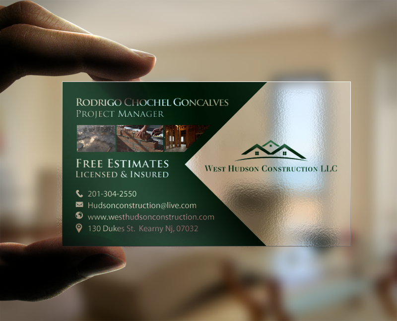 Business Card Design by chandrayaan.creative for West Hudson Construction LLC | Design #12957467