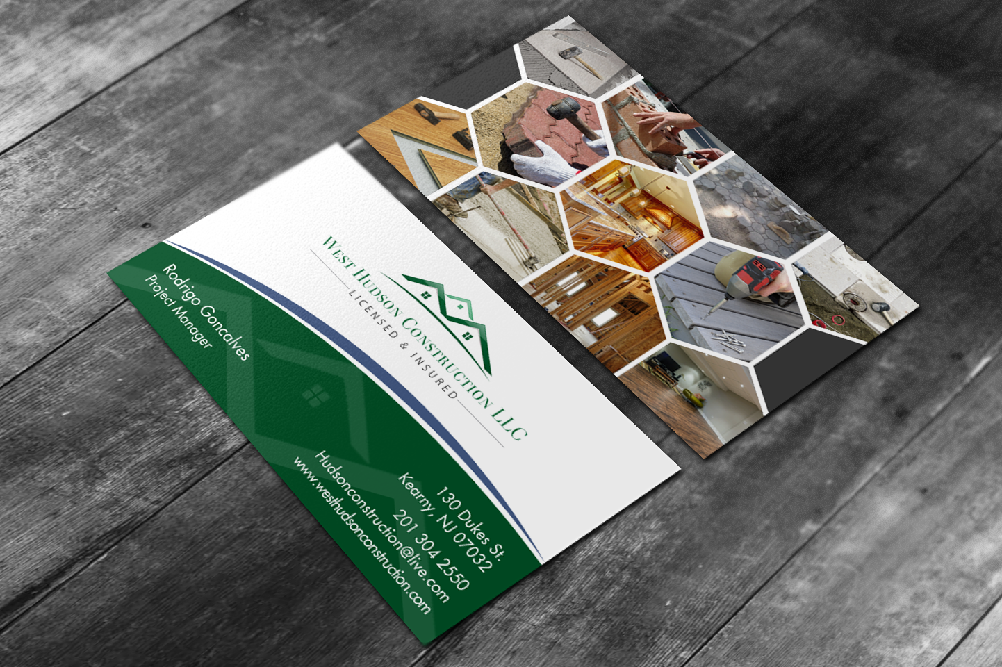 Business Card Design by chandrayaan.creative for West Hudson Construction LLC | Design: #13014122