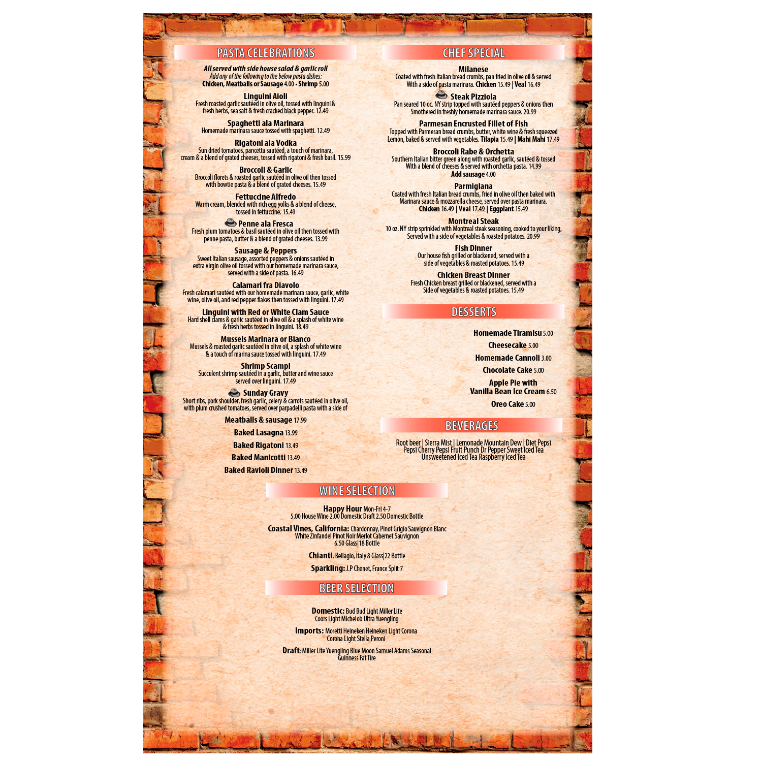 Menu Design by daflagel for this project | Design #12967394