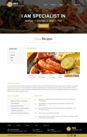 Personal Chef       Needs a Good Web Design | Web Design by Sbss