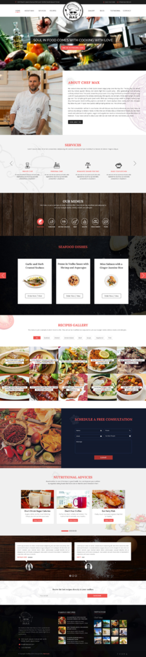 Personal Chef       Needs a Good Web Design | Web Design by Da Miracle