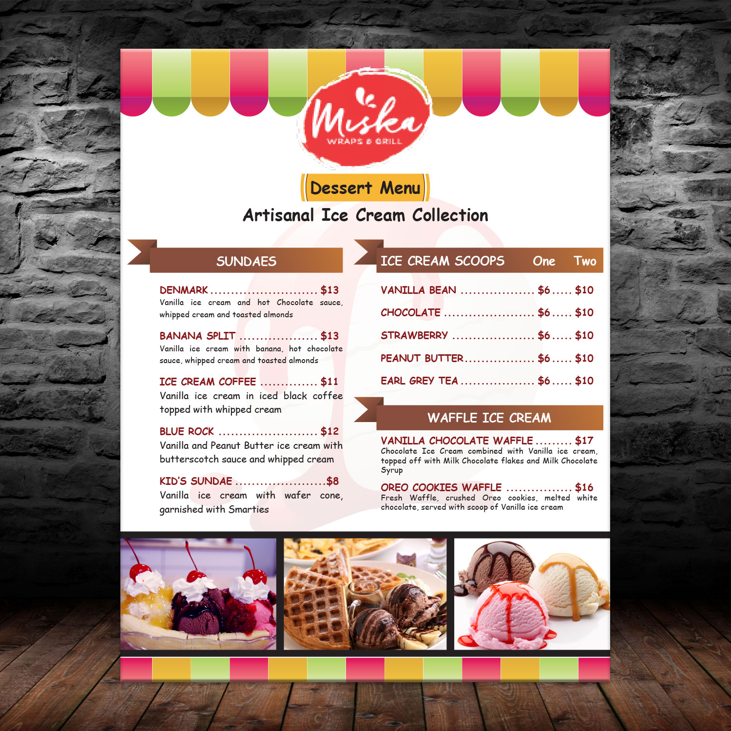 Design de Menu par theblueart pour GA | Design #12956921