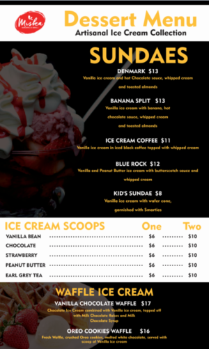 Menu Design by Tall Graphix