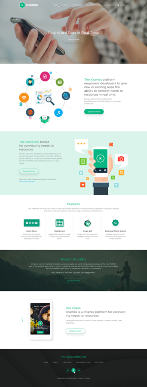 Website for Krumbs a startup that's about to raise money.  Help us! | Diseño Web por Ved Web Services