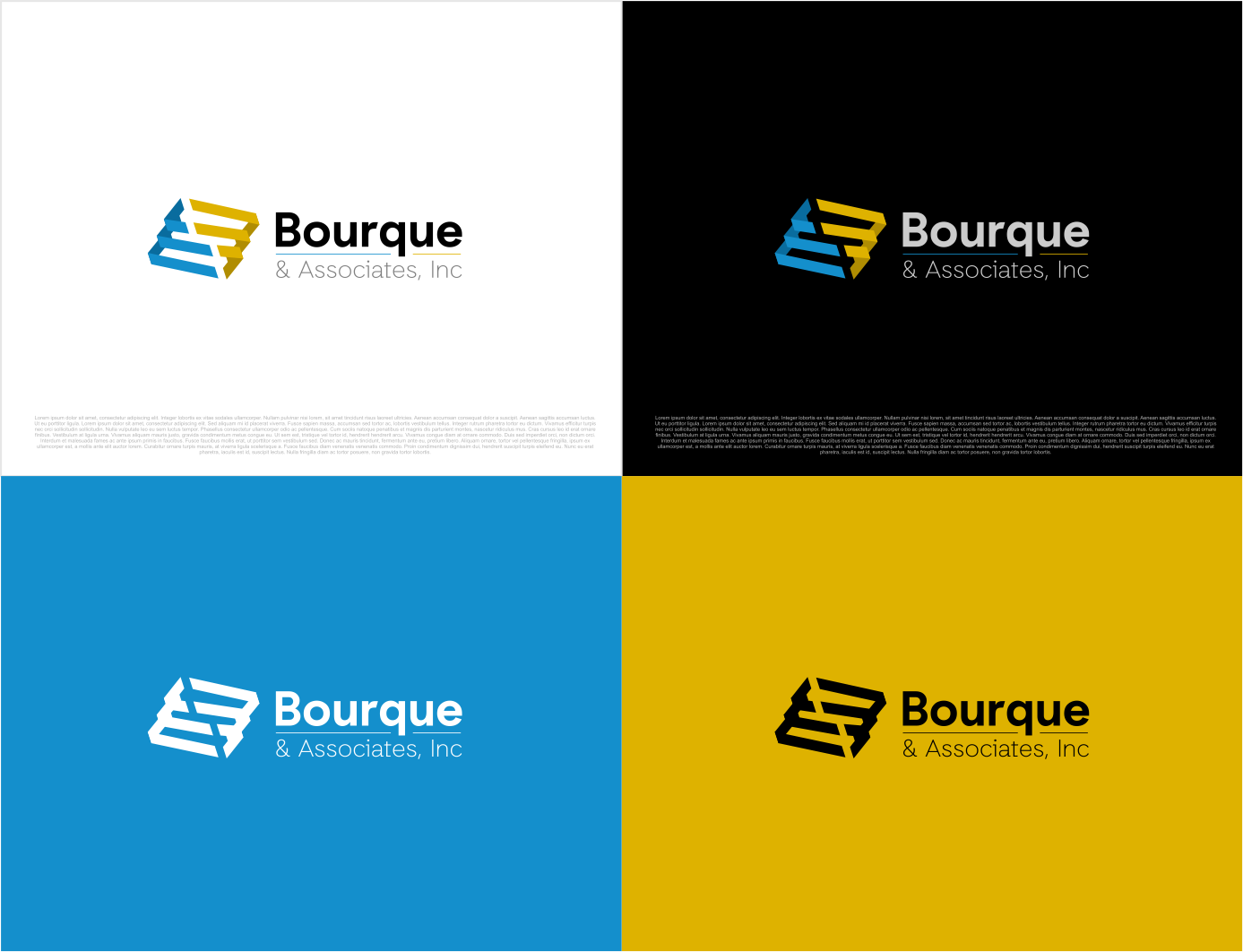 Masculine, Bold, Accountant Logo Design for Bourque & Associates, Inc