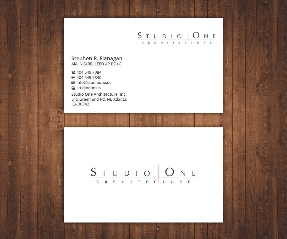 Design de Carte de Visite par Stylez Designz pour Studio One Architecture | Design #12974295