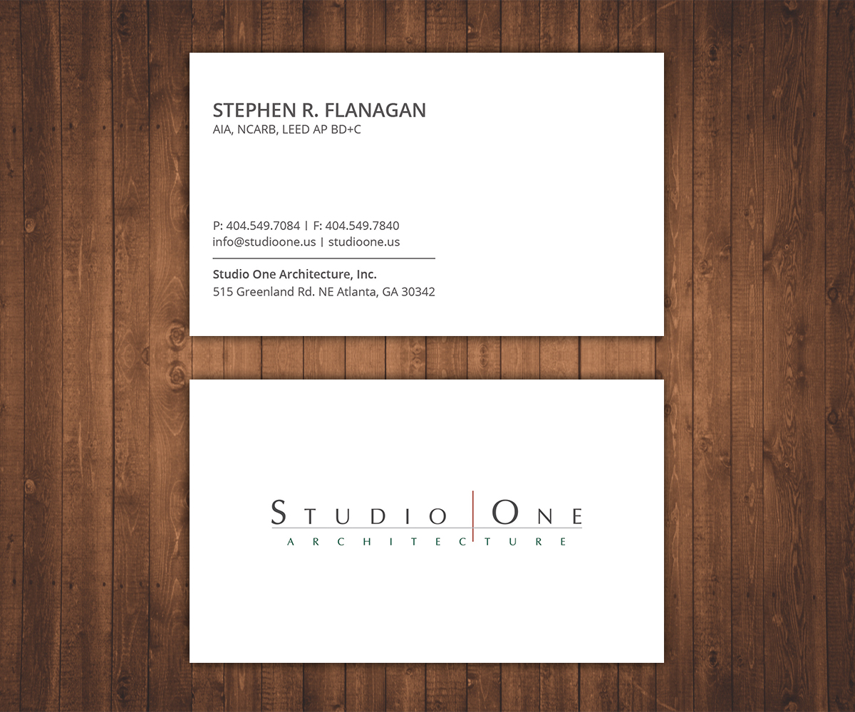 Business Card Design by Stylez Designz for Studio One Architecture | Design #12975030