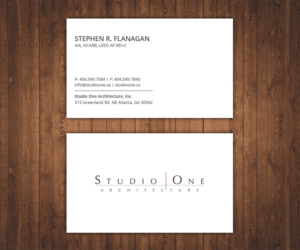 Visitenkarten-Design von Stylez Designz für Studio One Architecture | Design: #12975030