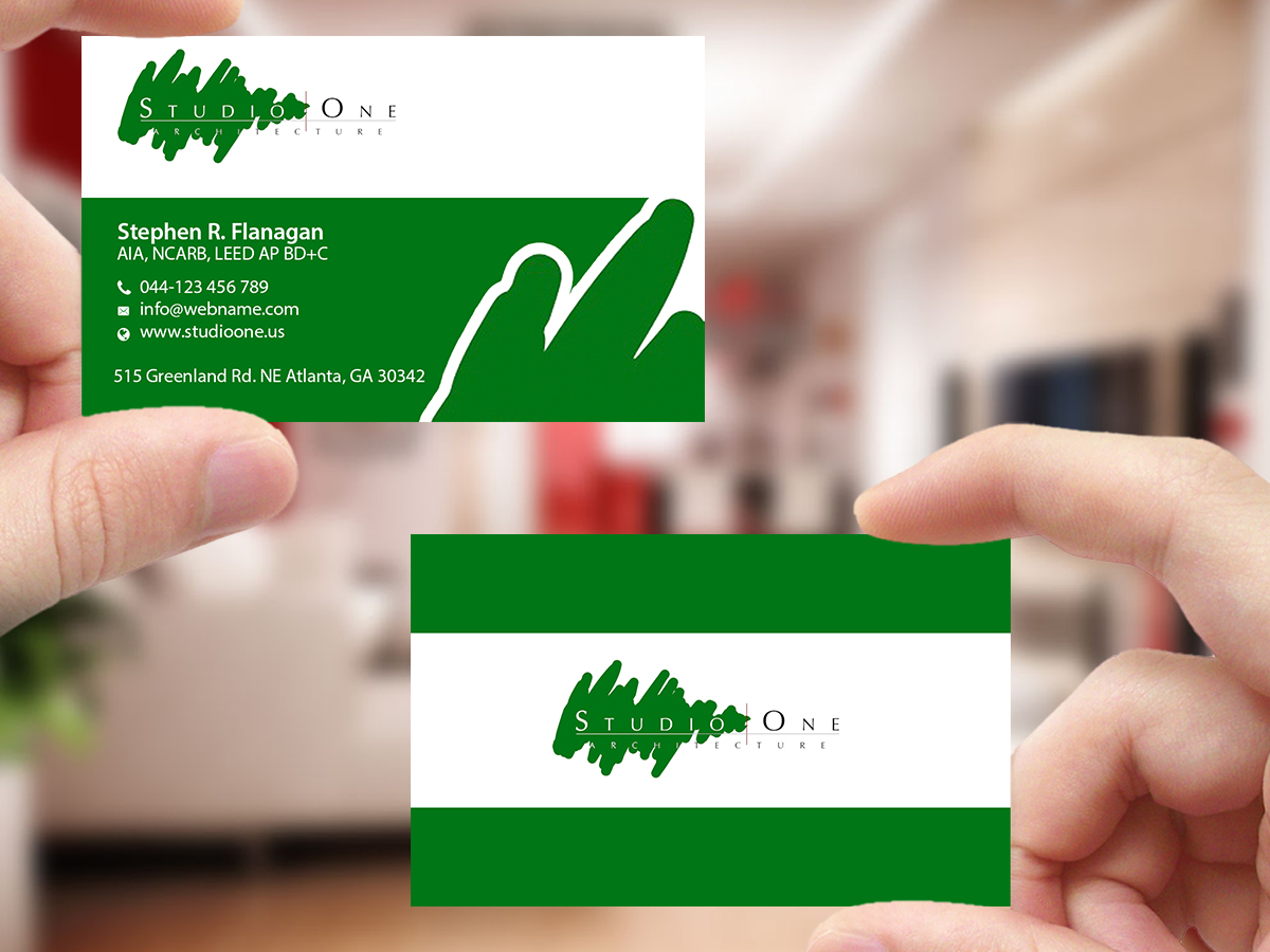 Business Card Design by Creations Box 2015 for Studio One Architecture | Design #12962645