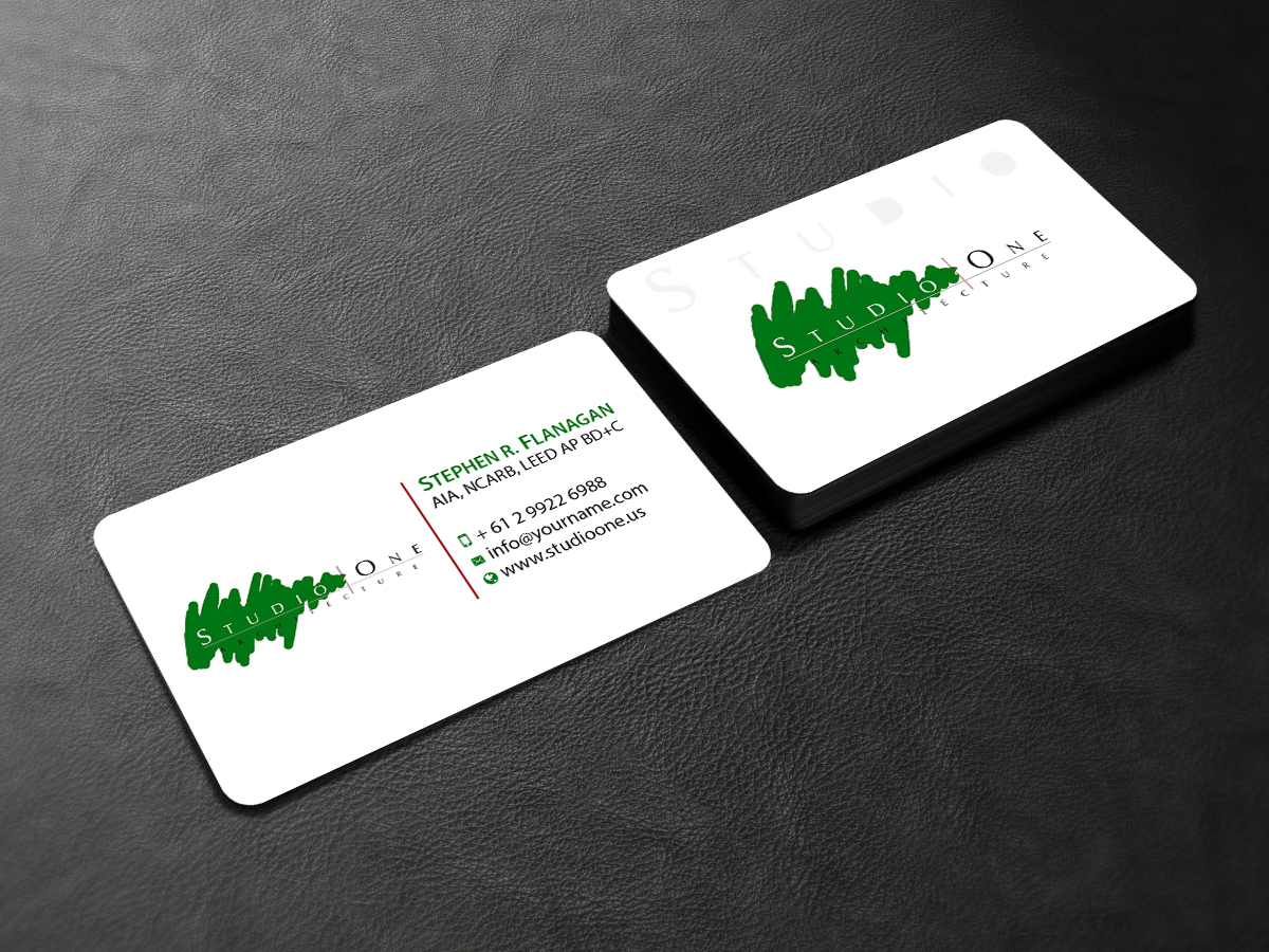 Business Card Design by Creations Box 2015 for Studio One Architecture | Design #12962647