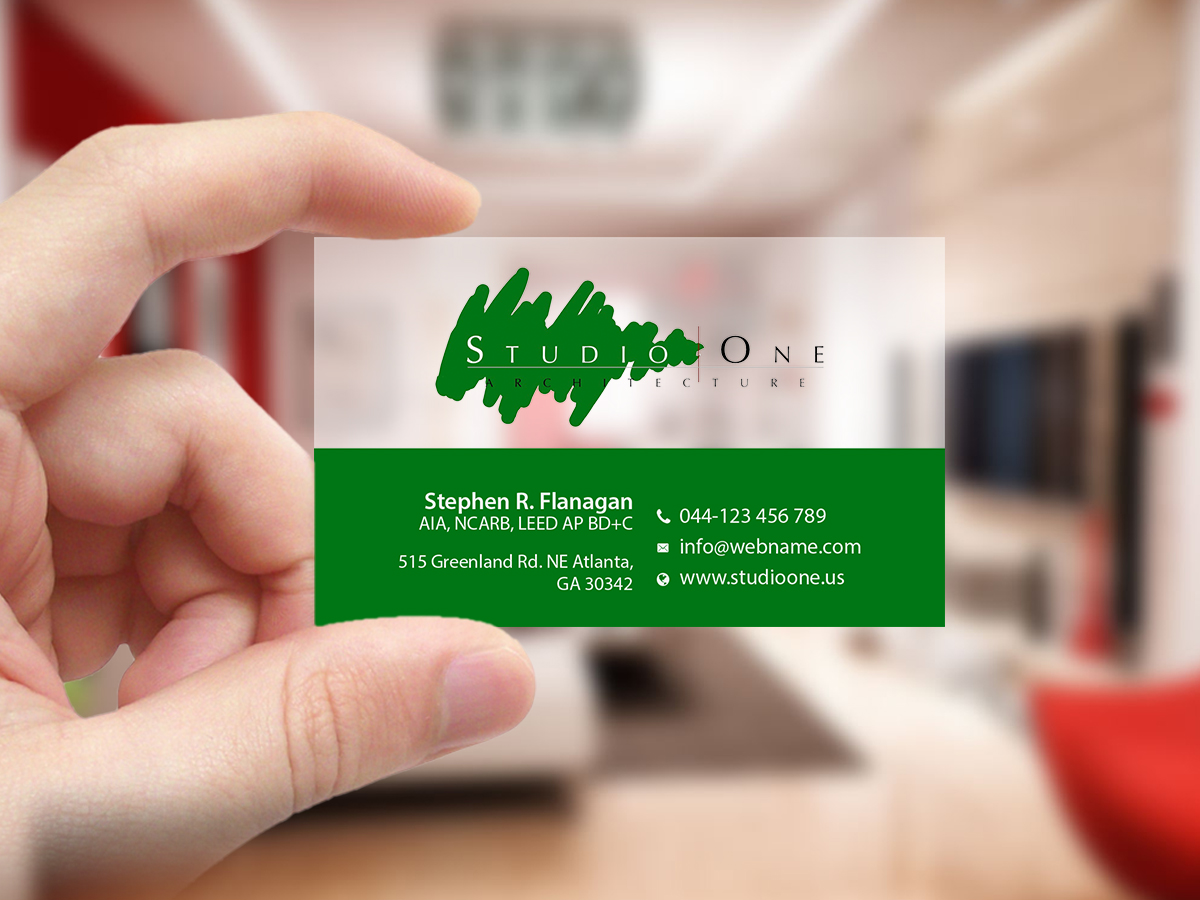 Business Card Design by Creations Box 2015 for Studio One Architecture | Design #12962658
