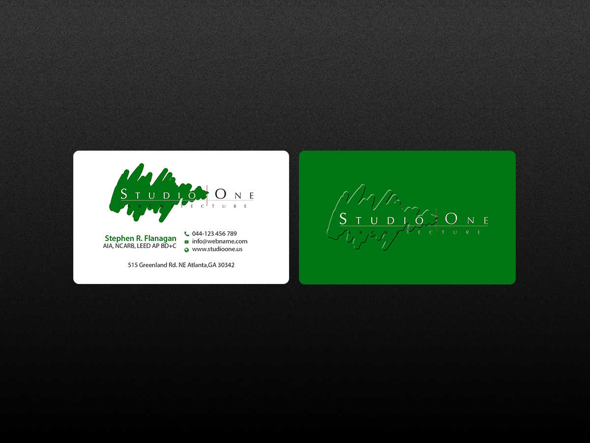 Business Card Design by Creations Box 2015 for Studio One Architecture | Design #12962660