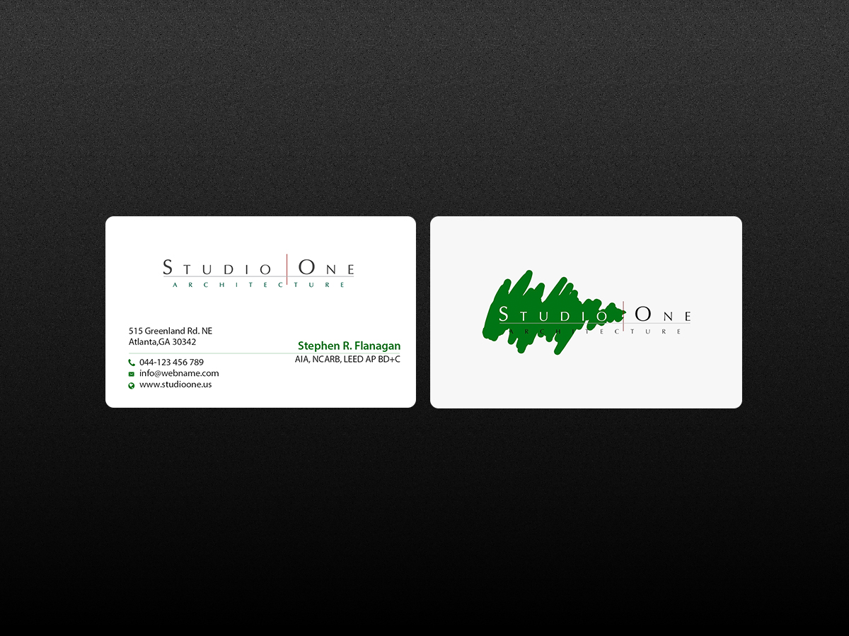 Business Card Design by Creations Box 2015 for Studio One Architecture | Design #12962661