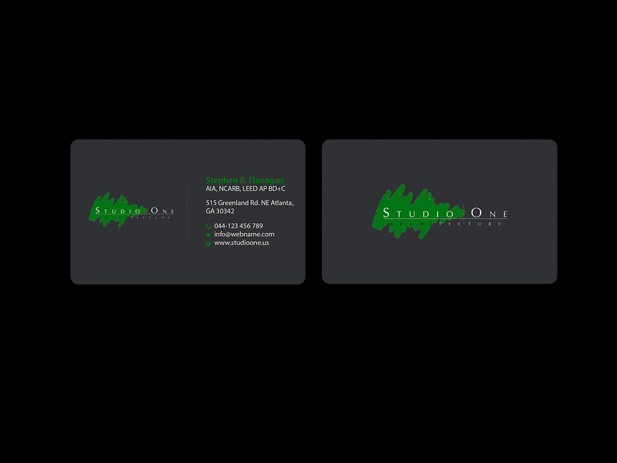 Business Card Design by Creations Box 2015 for Studio One Architecture | Design #12962664