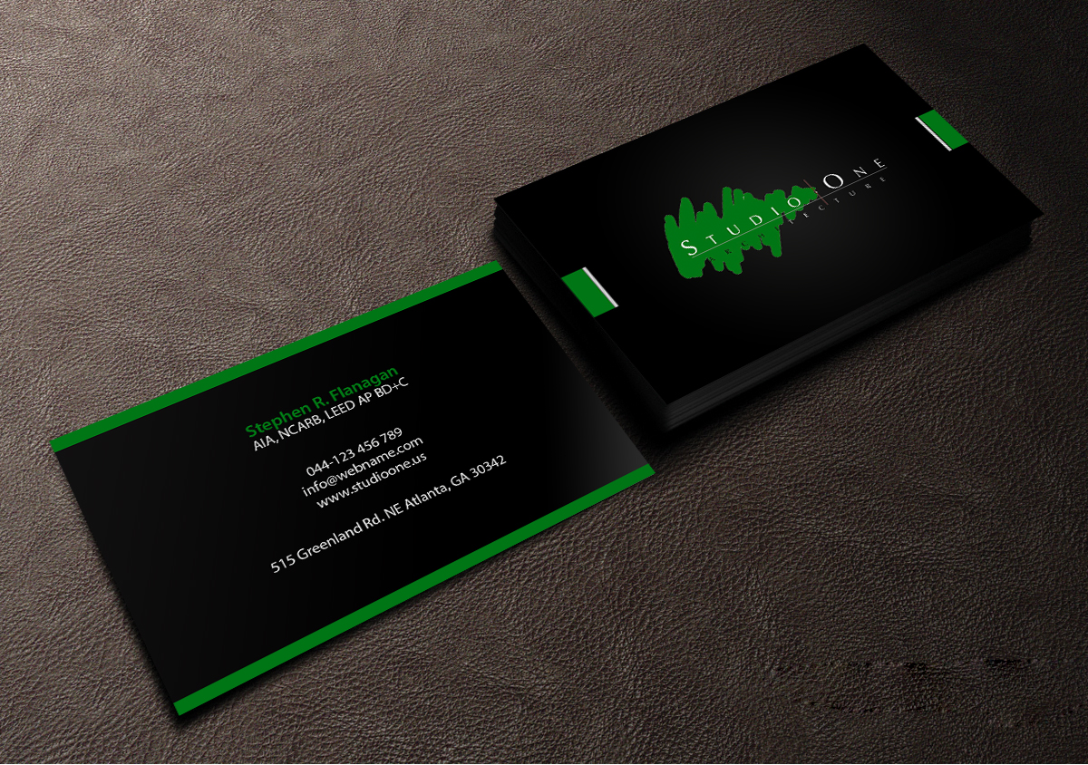 Business Card Design by Creations Box 2015 for Studio One Architecture | Design #12962665