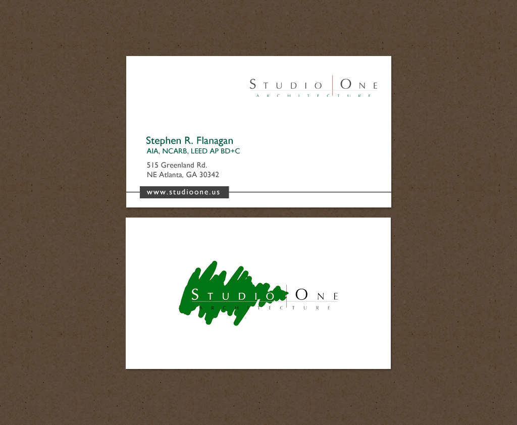 Design de Carte de Visite par chandrayaan.creative pour Studio One Architecture | Design #12958626