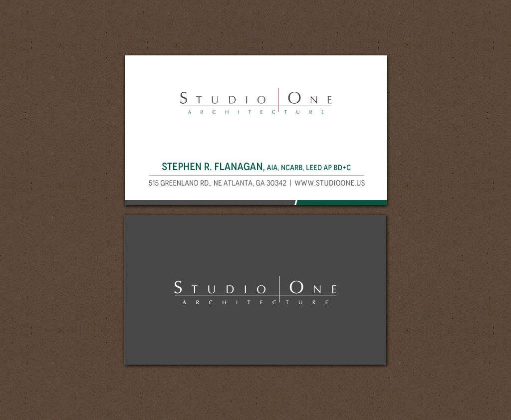 Business Card Design by chandrayaan.creative for Studio One Architecture | Design #12958631