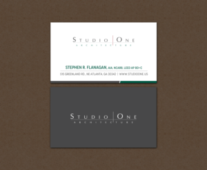 Business Card Design by chandrayaan.creative for Studio One Architecture | Design: #12958631