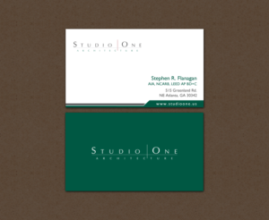 Business Card Design by chandrayaan.creative for Studio One Architecture | Design: #12958632
