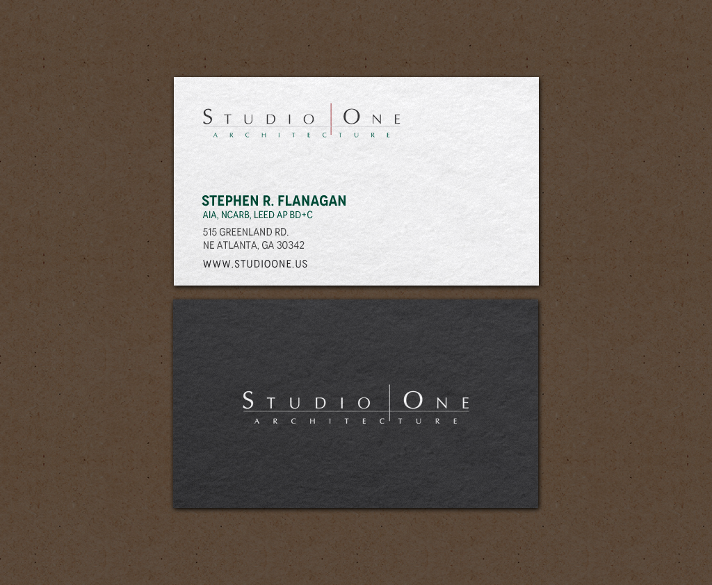 Business Card Design by chandrayaan.creative for Studio One Architecture | Design #12958633