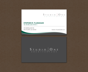 Business Card Design by chandrayaan.creative for Studio One Architecture | Design: #12958636