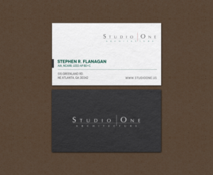 Business Card Design by chandrayaan.creative for Studio One Architecture | Design: #12958642