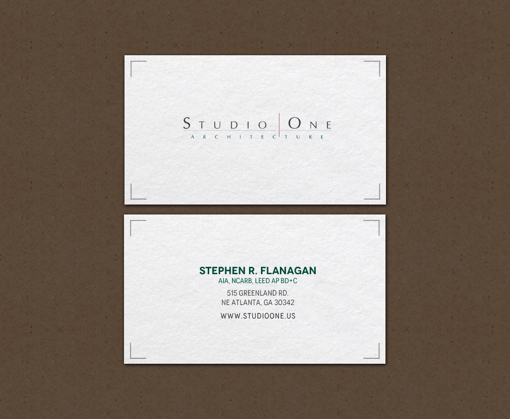 Business Card Design by chandrayaan.creative for Studio One Architecture | Design #12958643