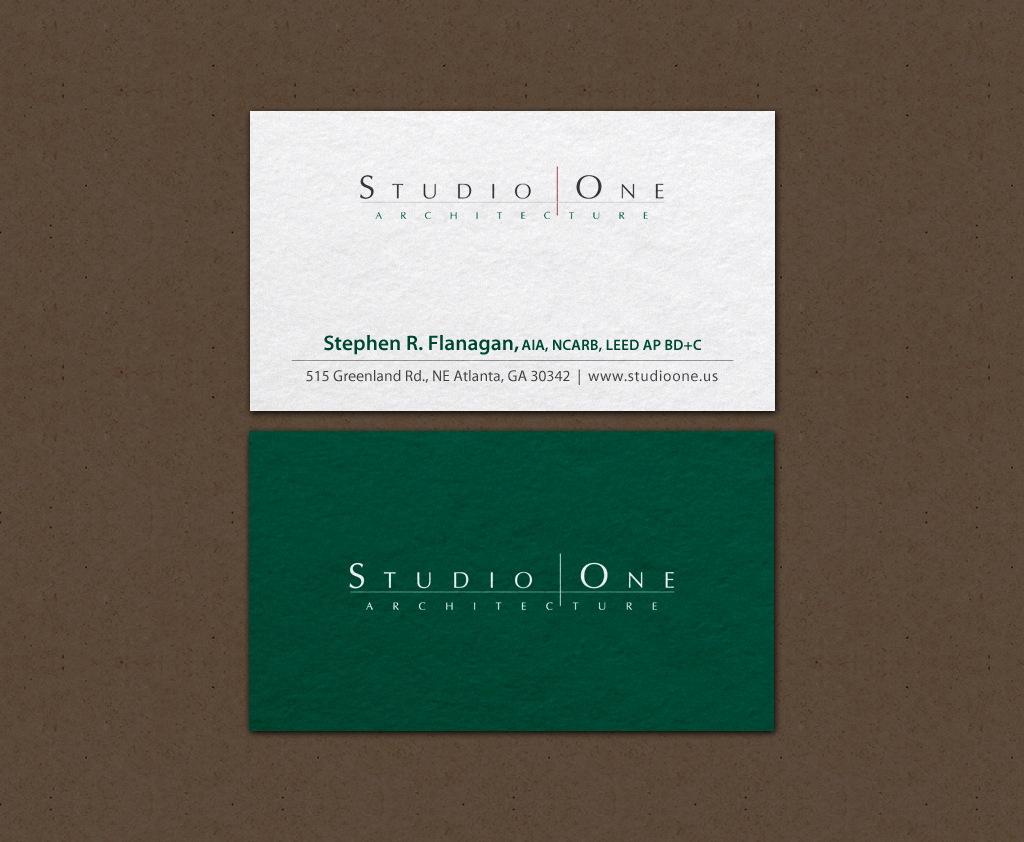Business Card Design by chandrayaan.creative for Studio One Architecture | Design #12958645