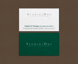 Business Card Design by chandrayaan.creative for Studio One Architecture | Design: #12958645