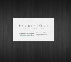 Business Card Design by chandrayaan.creative for Studio One Architecture | Design: #12967913