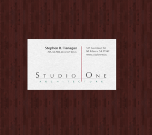 Visitenkarten-Design von chandrayaan.creative für Studio One Architecture | Design: #12968975