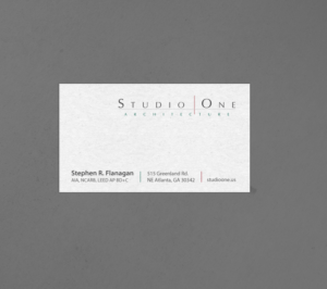 Visitenkarten-Design von chandrayaan.creative für Studio One Architecture | Design: #12968977