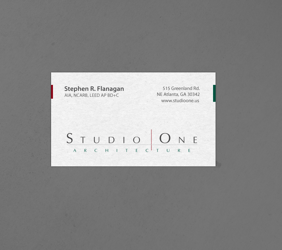 Visitenkarten-Design von chandrayaan.creative für Studio One Architecture | Design #12970614