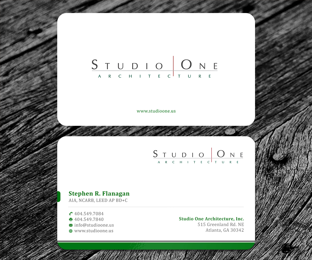 Business Card Design by SS_Designs for Studio One Architecture | Design #12957838