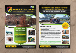 Flyer Design by alex989 for OUTBACK OPAL TOURS | Design: #13024941