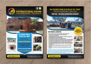 Flyer Design by alex989 for OUTBACK OPAL TOURS | Design: #13024942