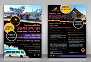 Flyer Design by creative.bugs for OUTBACK OPAL TOURS | Design: #12968691