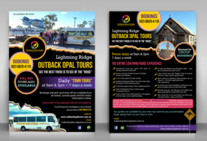 Flyer Design by creative.bugs for OUTBACK OPAL TOURS | Design: #13018455
