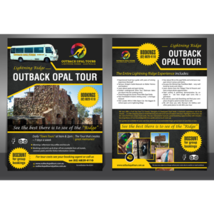 Flyer Design by creative.bugs for OUTBACK OPAL TOURS | Design: #13019089