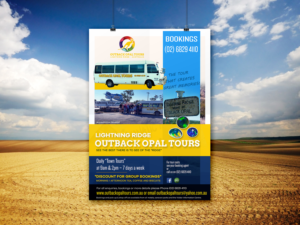 Flyer Design by Sachin Rupasinghe for OUTBACK OPAL TOURS | Design: #13056270